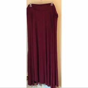 Burgundy Maxi Skirt - Deb Shops